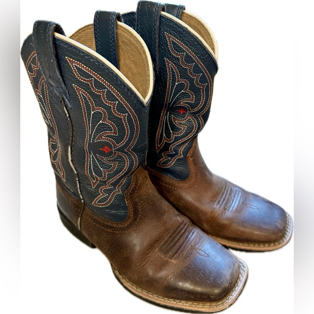 Ariat Brown and Blue Classic Western Boots